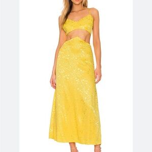 AFRM Yellow Midi Dress